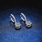 [sparkle]CLASSIC 6-PRONG MOISSANITE DROP EARRINGS
