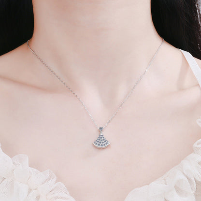 [Sparkle]ELEGANTE FÄCHERFÖRMIGE MOISSANIT-ANHÄNGERKETTE