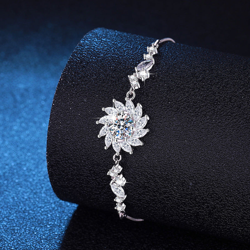 [sparkle]RADIANT SUNFLOWER MOISSANITE BRACELET