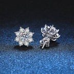 [sparkle]RADIANT SUNFLOWER MOISSANITE STUD EARRINGS