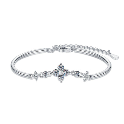 [sparkle]CLOVER & TWIN-STAR MOISSANITE BRACELET