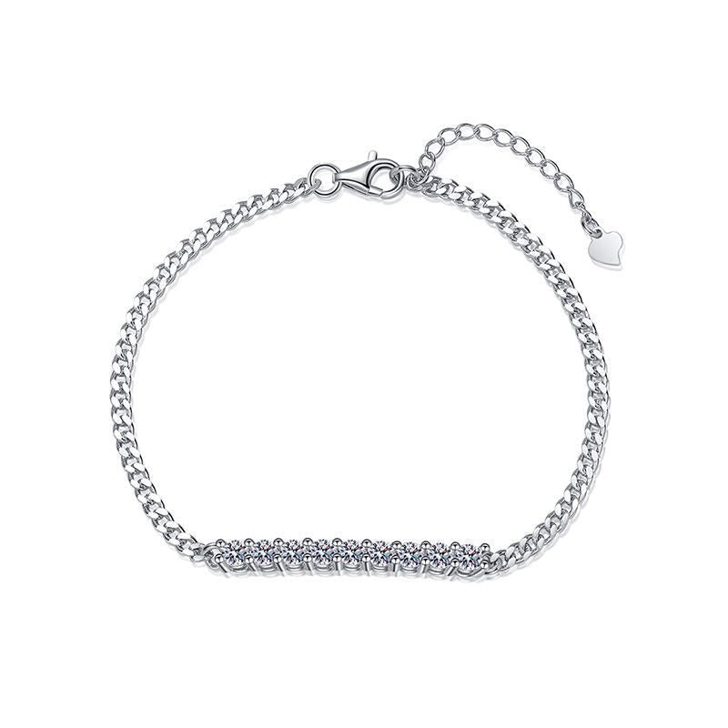 [sparkle]SMILING CURVE MOISSANITE BRACELET