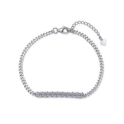 [sparkle]SMILING CURVE MOISSANITE BRACELET