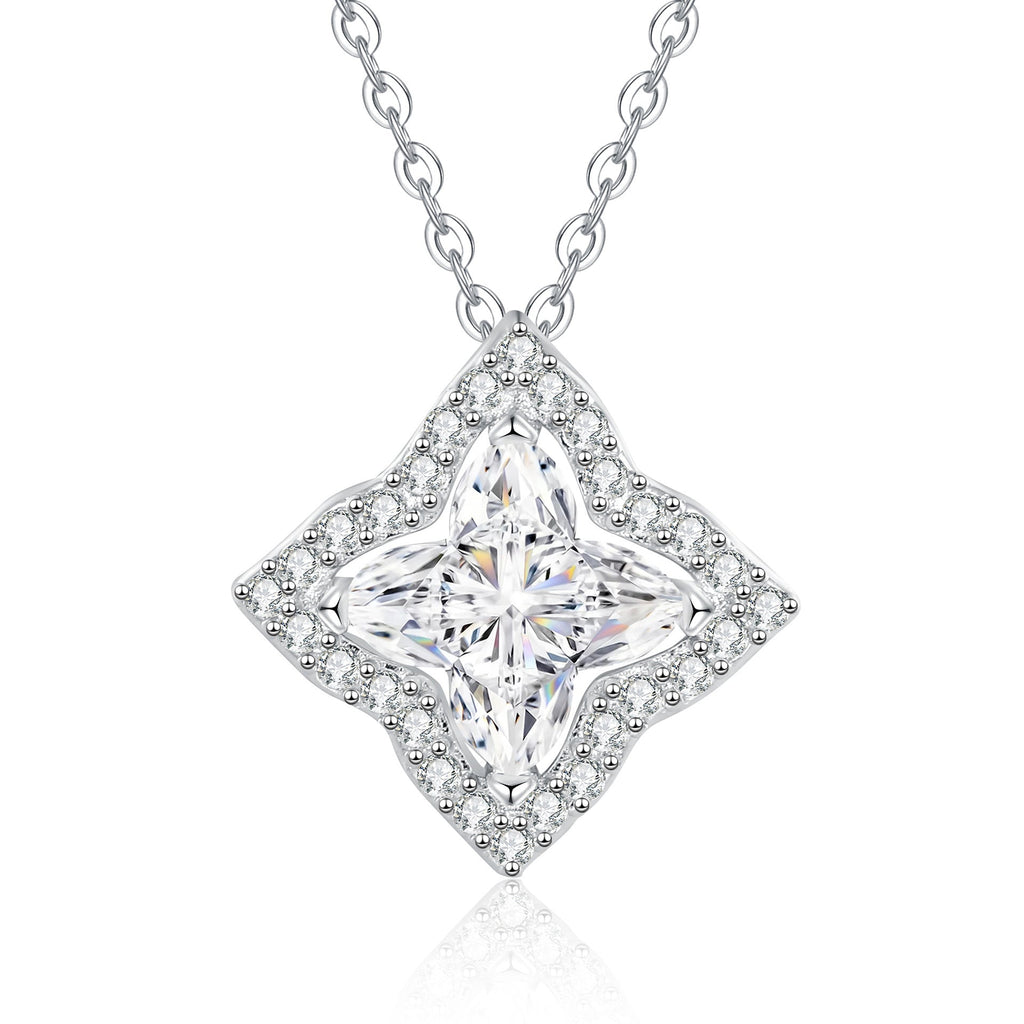 [sparkle]STAR-CLOVER MOISSANITE NECKLACE
