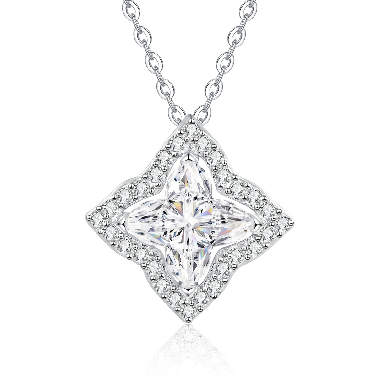 [sparkle]STAR-CLOVER MOISSANITE NECKLACE