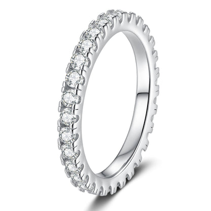 [sparkle]DAINTY 0.87CT FULL ETERNITY MOISSANITE RING