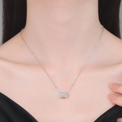 [Sparkle]FULL-PAVE "SANDUHR" MOISSANIT-HALSKETTE