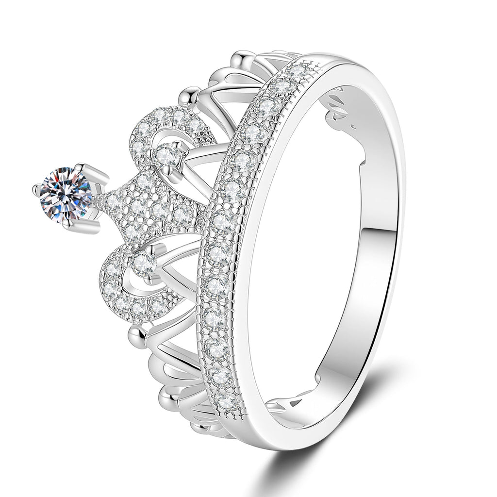 [sparkle]DREAMY CROWN MOISSANITE RING - 1.2CT ELEGANT PRINCESS STYLE