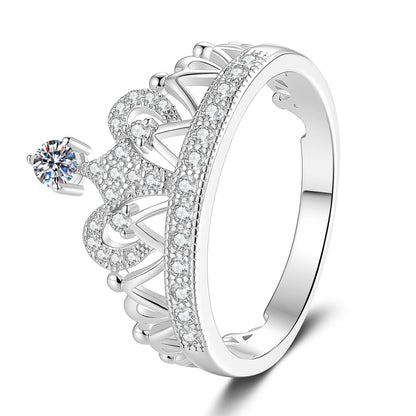 [sparkle]DREAMY CROWN MOISSANITE RING - 1.2CT ELEGANT PRINCESS STYLE