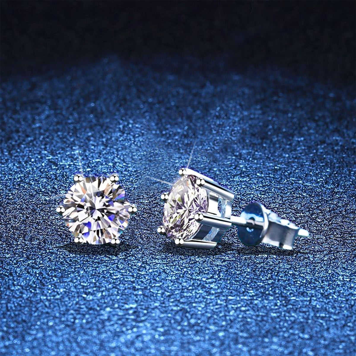 [sparkle]SIX-PRONG MOISSANITE EARRINGS