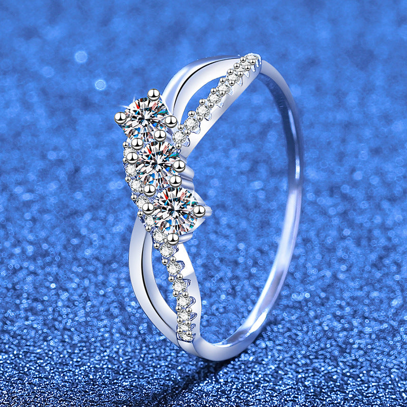 [Sparkle]INTERTWINING LOVE MOISSANITE RING