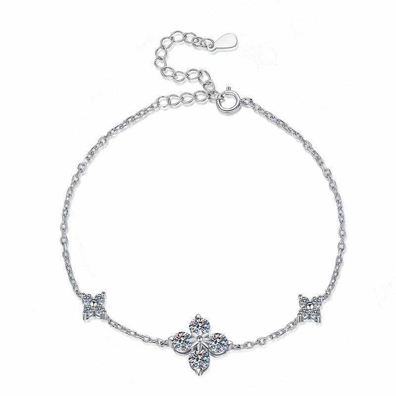 [sparkle]CLOVER LUCKY CHARM MOISSANITE BRACELET