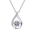[sparkle]DANCING WATER DROP MOISSANITE NECKLACE