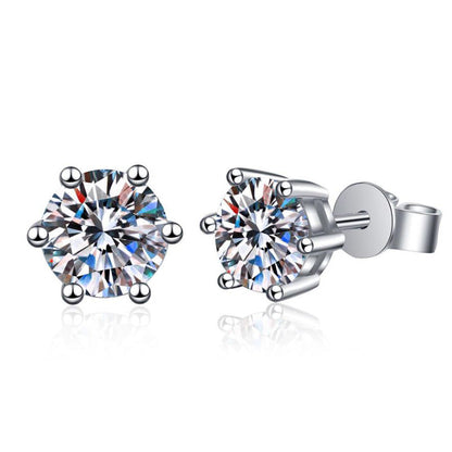[sparkle]SIX-PRONG MOISSANITE EARRINGS