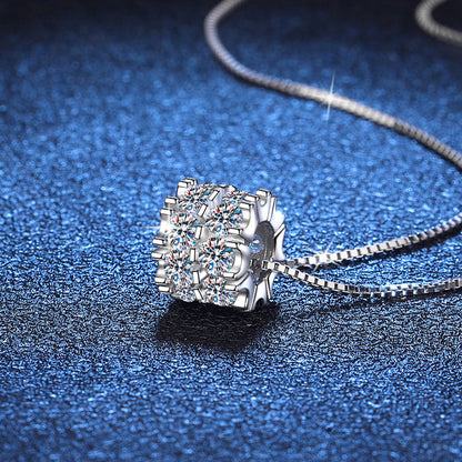 [Sparkle]ELEGANTE SCHMALE MOISSANIT-HALSKETTE