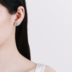 [sparkle]RADIANT SUNFLOWER MOISSANITE STUD EARRINGS