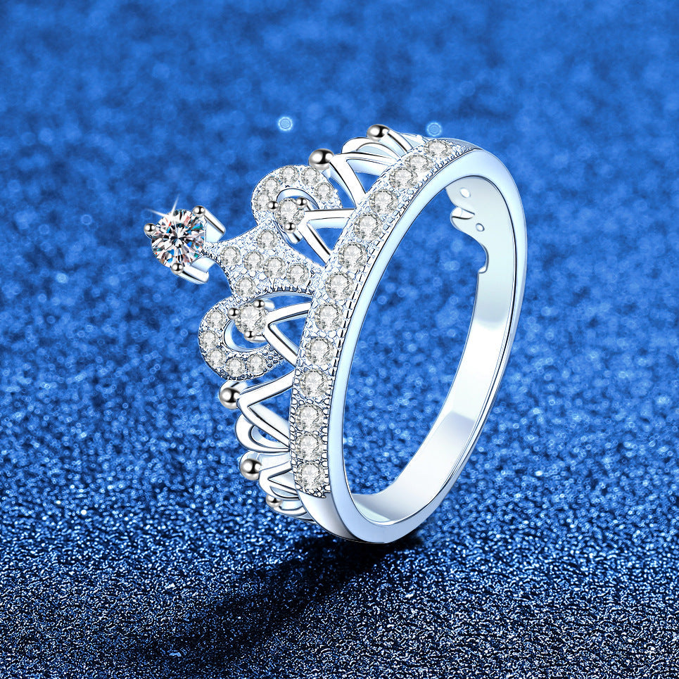 [sparkle]DREAMY CROWN MOISSANITE RING - 1.2CT ELEGANT PRINCESS STYLE