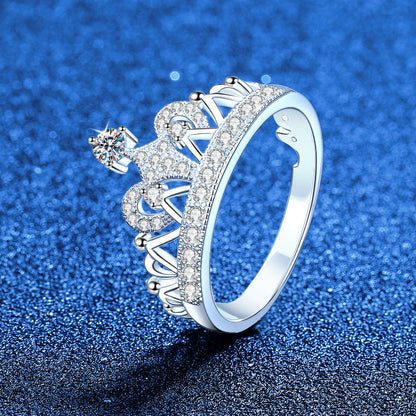 [sparkle]DREAMY CROWN MOISSANITE RING - 1.2CT ELEGANT PRINCESS STYLE
