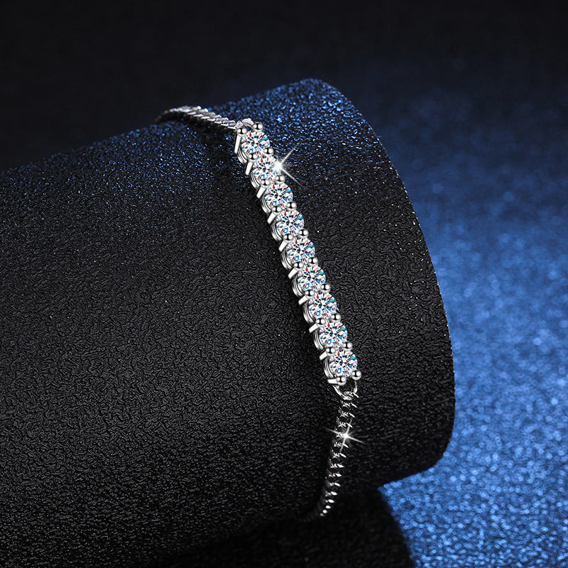 [sparkle]SMILING CURVE MOISSANITE BRACELET