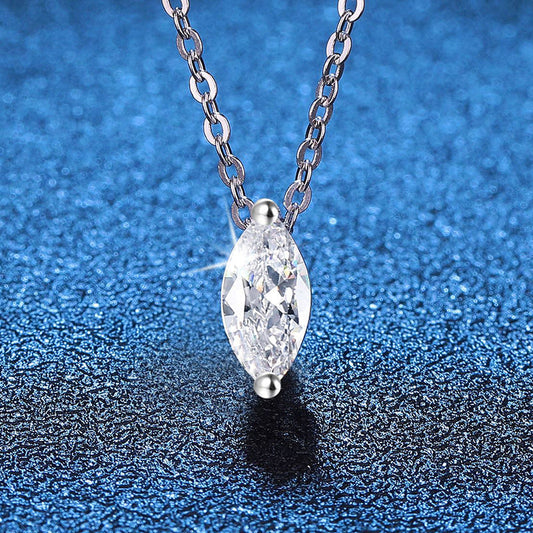 [Sparkle]RAFFINIERTER MARQUISE-GESCHLIFFENER MOISSANIT-ANHÄNGER ALS HALSKETTE