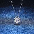 [sparkle]GEOMETRIC SUGAR-CUBE MOISSANITE NECKLACE