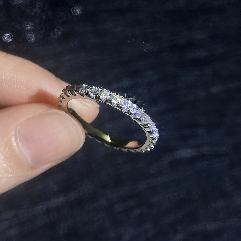 [sparkle]DAINTY 0.87CT FULL ETERNITY MOISSANITE RING