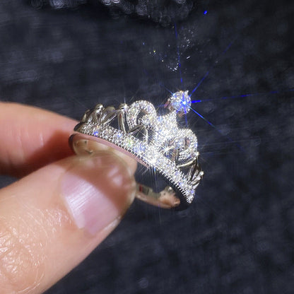 [sparkle]DREAMY CROWN MOISSANITE RING - 1.2CT ELEGANT PRINCESS STYLE