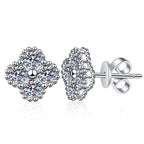 [sparkle]ELEGANT FOUR-LEAF CLOVER MOISSANITE STUD EARRINGS