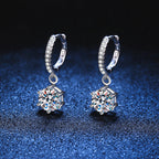 [sparkle]CLASSIC 6-PRONG MOISSANITE DROP EARRINGS