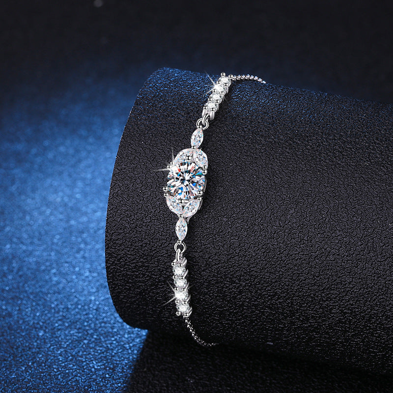 [sparkle]BLOOMING STAR-FLOWER MOISSANITE BRACELET