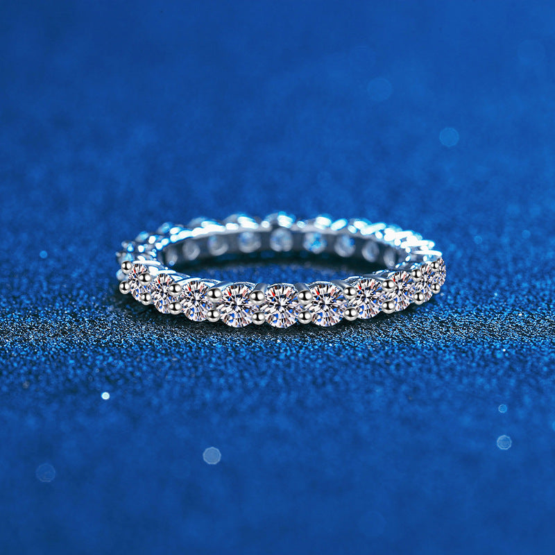 [sparkle]LUXURIOUS 2.2 CARAT FULL ETERNITY MOISSANITE RING