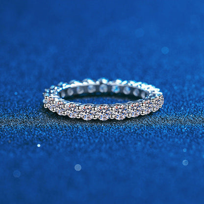 [sparkle]LUXURIOUS 2.2 CARAT FULL ETERNITY MOISSANITE RING