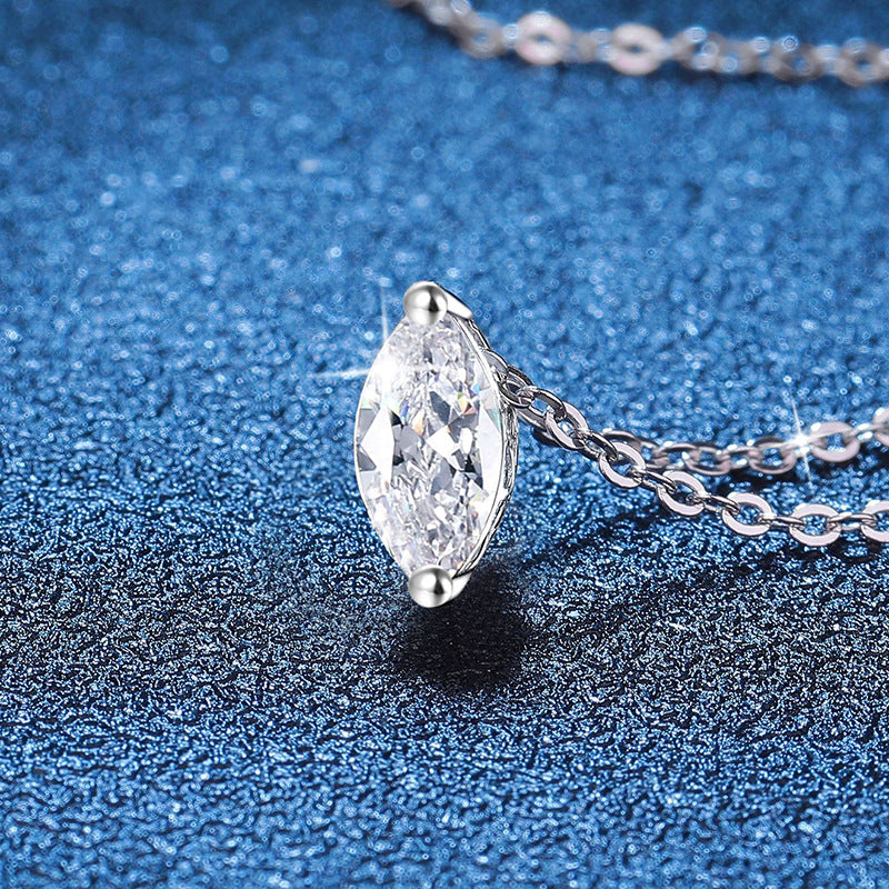 [Sparkle]SOPHISTICATED MARQUISE-CUT MOISSANITE PENDANT NECKLACE