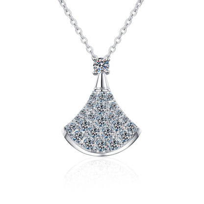 [Sparkle]ELEGANTE FÄCHERFÖRMIGE MOISSANIT-ANHÄNGERKETTE
