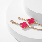 [sparkle Jewelry]sparkle 10 MOTIFS PINK ENAMEL NECKLACE