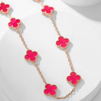 [sparkle Jewelry]sparkle 20 MOTIFS PINK ENAMEL NECKLACE