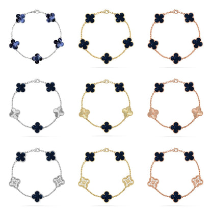 [sparkle Jewelry ]CLOVER 5 MOTIF PIETERSITE BRACELET COLLECTION