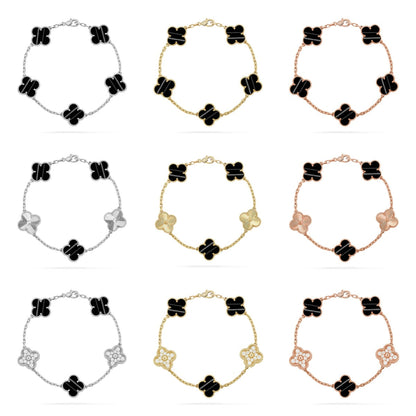 [sparkle Jewelry ] CLOVER 5 MOTIF PULSAR STONE BRACELET COLLECTION