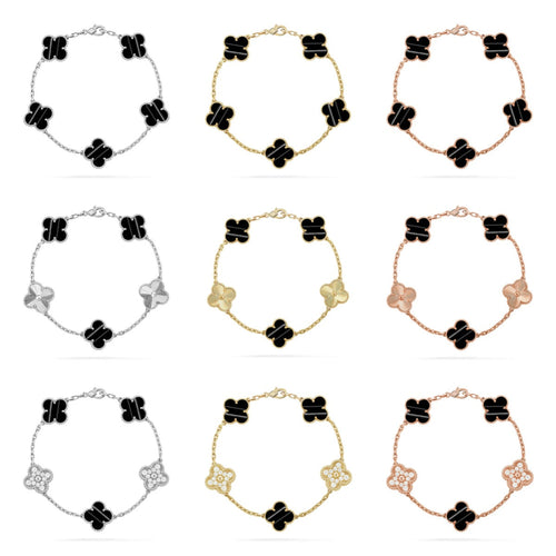 [sparkle Jewelry ] CLOVER 5 MOTIF PULSAR STONE BRACELET COLLECTION
