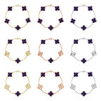 [sparkle Jewelry ]CLOVER 5 MOTIF PURPLE STRIPES BRACELET COLLECTION