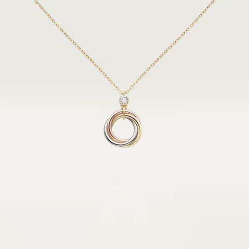 [sparkle Jewelery]TRINITY  NECKLACE 1 DIAMOND