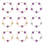 [sparkle Jewelry ] CLOVER 5 MOTIF VIOLET BRACELET COLLECTION