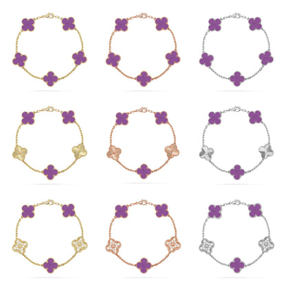 [sparkle Jewelry ] CLOVER 5 MOTIF VIOLET BRACELET COLLECTION