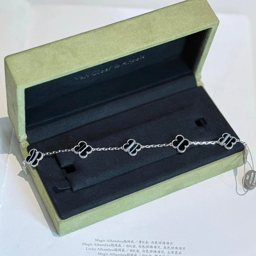 [sparkle Jewelry ] CLOVER 5 MOTIF PULSAR STONE BRACELET COLLECTION