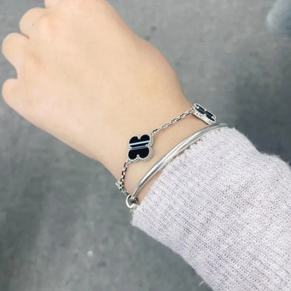 [sparkle Jewelry ] CLOVER 5 MOTIF PULSAR STONE BRACELET COLLECTION