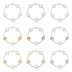 [sparkle Jewelry ]CLOVER WHITE PEARL MOP 5 MOTIF BRACELET COLLECTION
