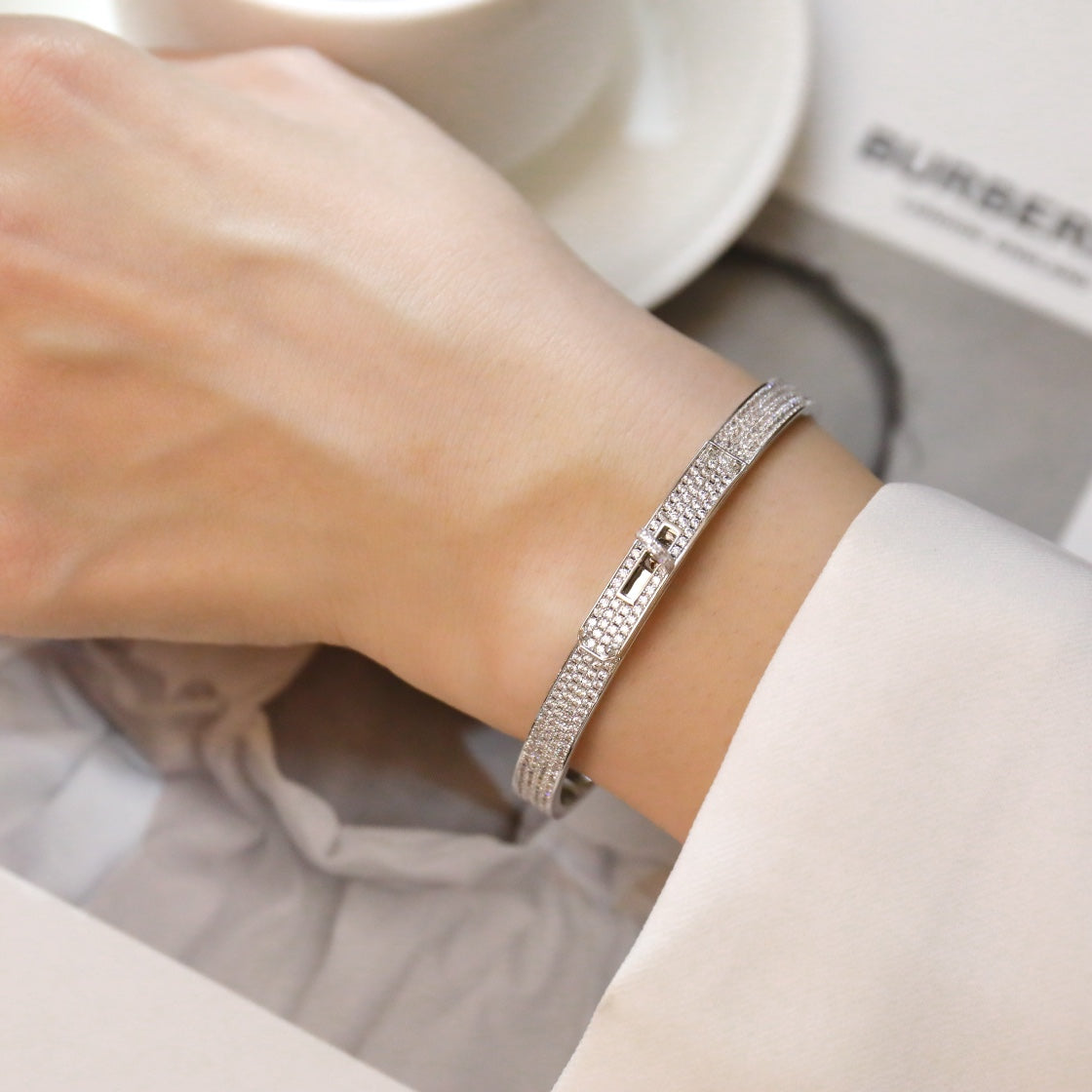 [sparkle Jewelry ]KELLY BRACELET DIAMOND PAVED