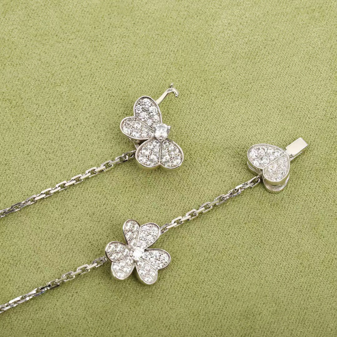 [sparkle Jewelry ]FRIVOLE SILVER 9 FLOWERS NECKLACE