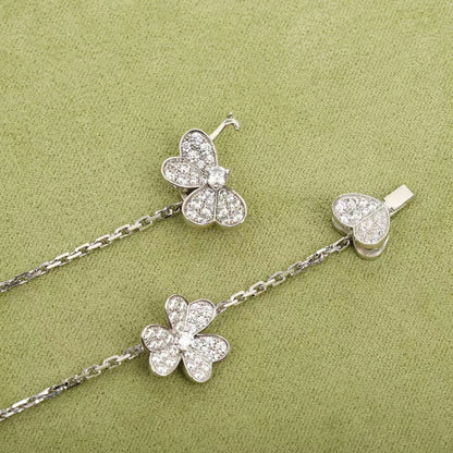 [sparkle Jewelry ]FRIVOLE SILVER 9 FLOWERS NECKLACE