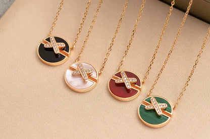 [Sparkle]JEUX ROSE GOLD DIAMANT HALSKETTE